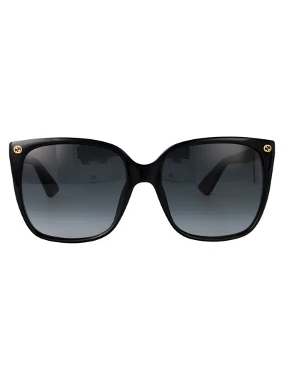 Gucci Acetate Black Sunglasses In Neutral