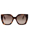 Gucci Acetate Havana Crystal Sunglasses In Brown