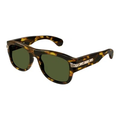 Gucci Acetate Havana Sunglasses In Green