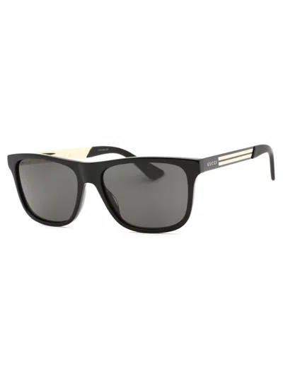 Gucci Acetate Rectangular Men's Sunglasses In Black