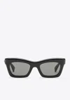 Gucci Rectangular Shape Sunglasses In Gray