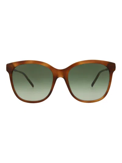 Gucci Acetate Square/rectangle Women's Mini Sunglasses In Brown