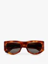 Gucci Rectangular Frame Logo Sunglasses In Brown