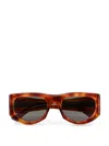 Gucci Rectangular Frame Logo Sunglasses In Brown