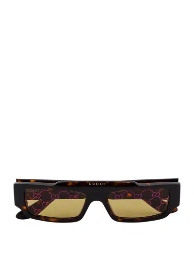 Gucci Acetate Sunglasses In Brown