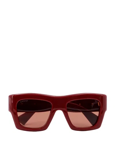 Gucci Acetate Sunglasses In Red