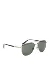 Gucci Silver Acetate Sunglasses In Gray