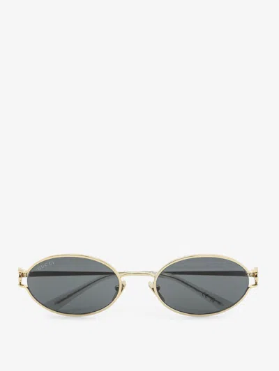 Gucci Acetate Sunglasses In Gold