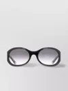 Gucci Acetate Sunglasses With Gradient Lenses And Oval Frame In Black