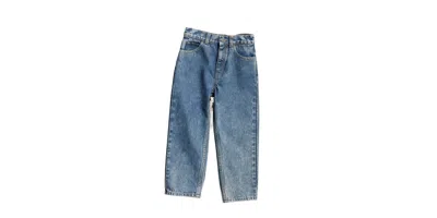 Gucci Acid-wash Logo-patch Jeans In Blue