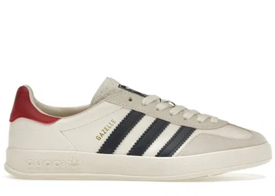 Pre-owned Gucci Adidas X  Gazelle (women's) Sneakers In White/navy Blue/red In Multi
