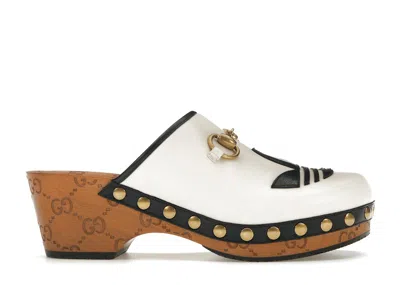 Pre-owned Gucci Adidas X  Horsebit Clog (women's) Sneakers In White/black/brown In Multi