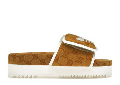 Pre-owned Gucci Adidas X  Monogram Slide Mesa (women's) Sneakers In Beige
