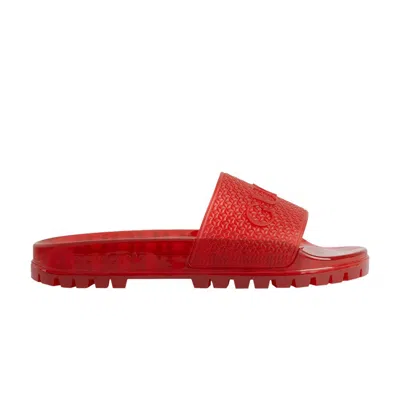 Pre-owned Gucci Adidas X  Slide 'transparent Red' | Men's Size 11