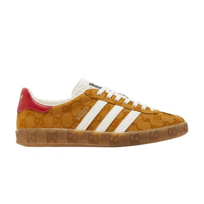 Pre-owned Gucci Adidas X  Wmns Gazelle 'gg Monogram' | Brown | Women's Size 34