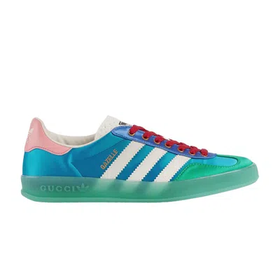 Pre-owned Gucci Adidas X  Wmns Gazelle 'light Blue Silk' | Women's Size 39.5