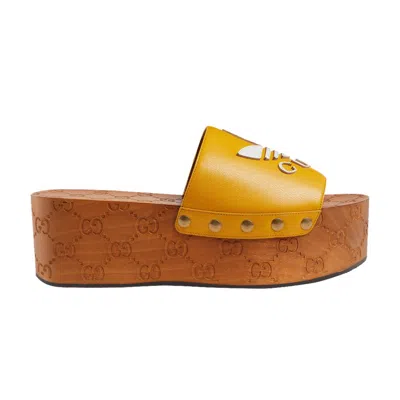 Pre-owned Gucci Adidas X  Wmns Gg Clog 'yellow' | Women's Size 5.5