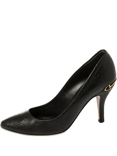 Pre-owned Gucci Adina Leather Point-toe Pumps