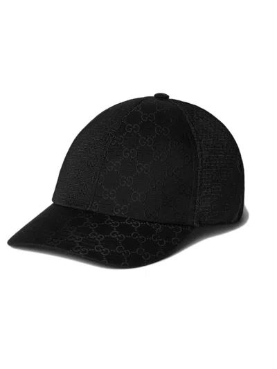 Gucci Adjustable Closure Cotton Lined Hat In Black