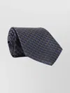 Gucci Adjustable Geometric Pattern Silk Tie In Blue