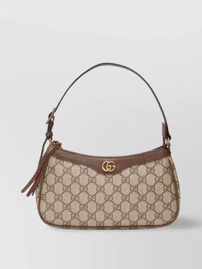 Gucci Small Ophidia Shoulder Bag In Beige