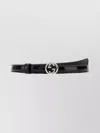 Gucci Adjustable Leather Belt Metal Buckle
