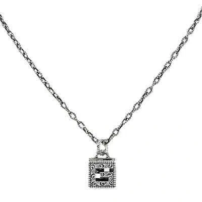 Pre-owned Gucci Aged Sterling Silver Cube Necklace