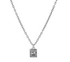 Gucci Aged Sterling Silver G Cube Necklace In Silver