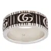 GUCCI GUCCI AGED STERLING SILVER GG MARMONT RING