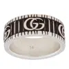 Gucci Aged Sterling Silver Gg Marmont Ring In Silver Tone