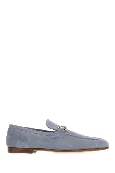 Gucci Air Force Blue Suede Loafers