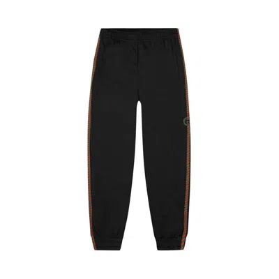Pre-owned Gucci Airtex Rope Taped Gg Logo Track Pant 'black/multicolor' | Men's Size Xs