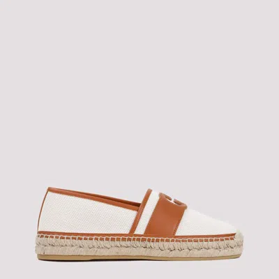 Gucci Beige Cotton And Linen Espadrilles For Men In White