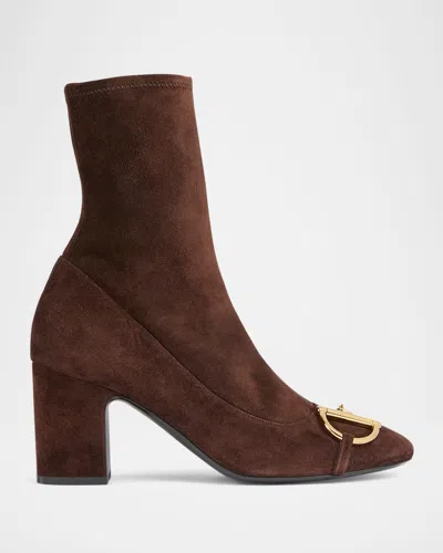 GUCCI ALFA HORSEBIT SUEDE ANKLE BOOTS