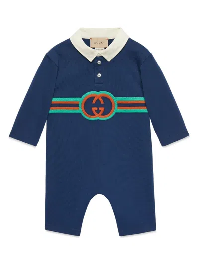 Gucci Kids' All In One Heavy Jersey In Blue