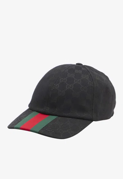 Gucci All-over Gg Baseball Cap In Black