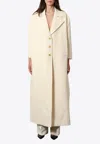 Gucci All-over Gg Wool And Silk Maxi Coat
