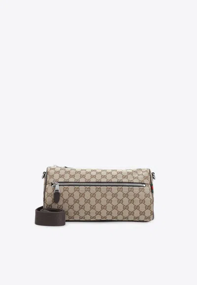 Gucci All-over Logo Messenger Bag In Sand