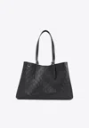 Gucci All-over Logo Tote Bag In Black