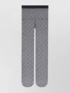 Gucci All-over Print Stretch Nylon Tights In Gray