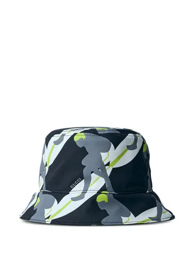 GUCCI ALLOVER GUCCI SURFER-PRINT BUCKET HAT