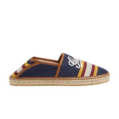 Pre-owned Gucci Alonso Espadrilles 'script - Blue Multi-color' | Men's Size 5