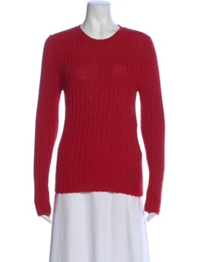 Pre-owned Gucci Alpaca Crew Neck Sweater In Red