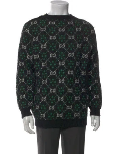 Pre-owned Gucci Alpaca Printed Pullover In Multi