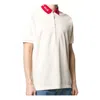 Gucci Alphabet Embroidered Short Sleeve Polo Creamy White