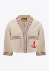Gucci Linen And Cotton Shirt With Anchor Patch In Beige