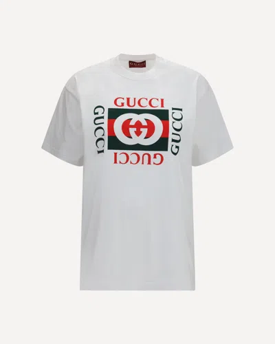 Gucci T-shirt Ancora G Loved In Jersey Di Cotone Stampato In White