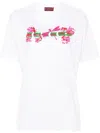 Gucci Women Logo Cotton T-shirt In Beige
