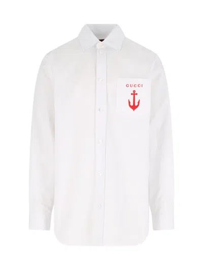 Gucci 'ancora' Shirt In White