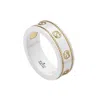 Gucci Icon Interlocking G Zirconia And 18kt Gold Ring